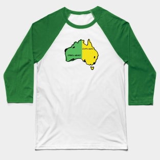 Australia map has dog and cat's head! Baseball T-Shirt